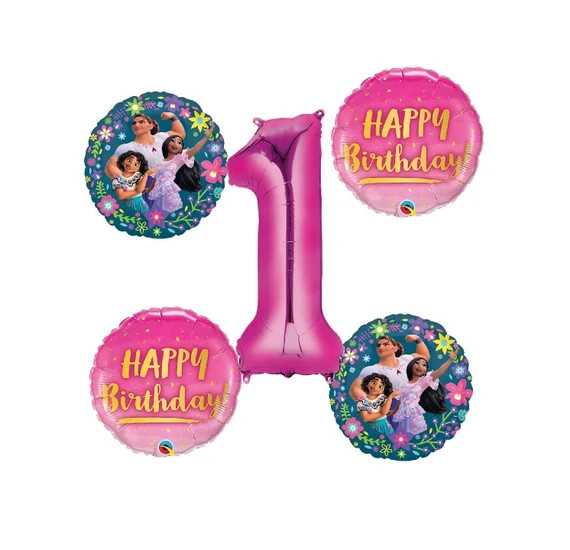 Encanto Balloons Bouquet With Choice of Pink Number 1-9 | Etsy | Etsy (US)