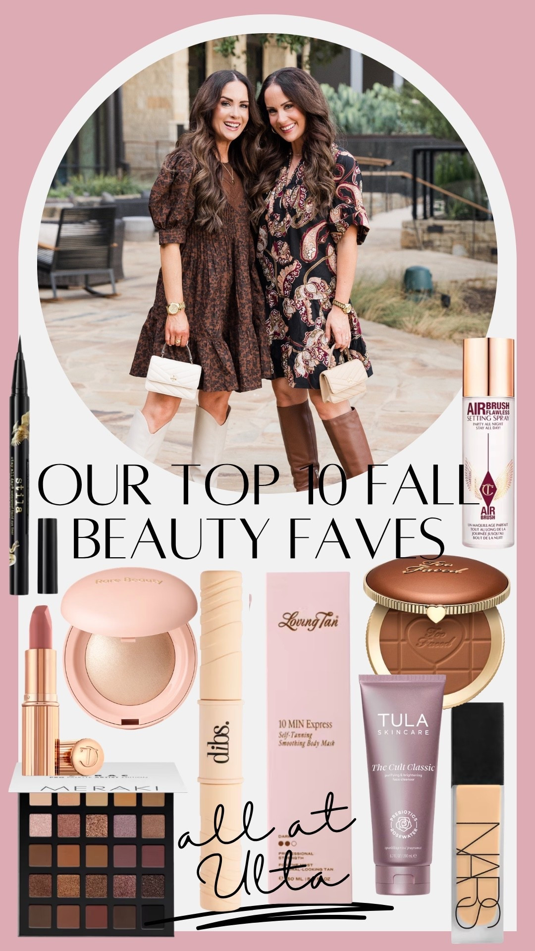#ad We are so excited to partner with @ulta to share our LTKCon must haves! From bronzer and blush to mascara and lipstick - today’s roundup has our top 10 beauty must haves you can get from Ulta! Their rewards program is so amazing too! Plus they have lots of 50% off deals each day too!

Foundation - Santa Fe 
Highlight - champagne golf
Bronzer - chocolate soliel 
Lipstick - super model