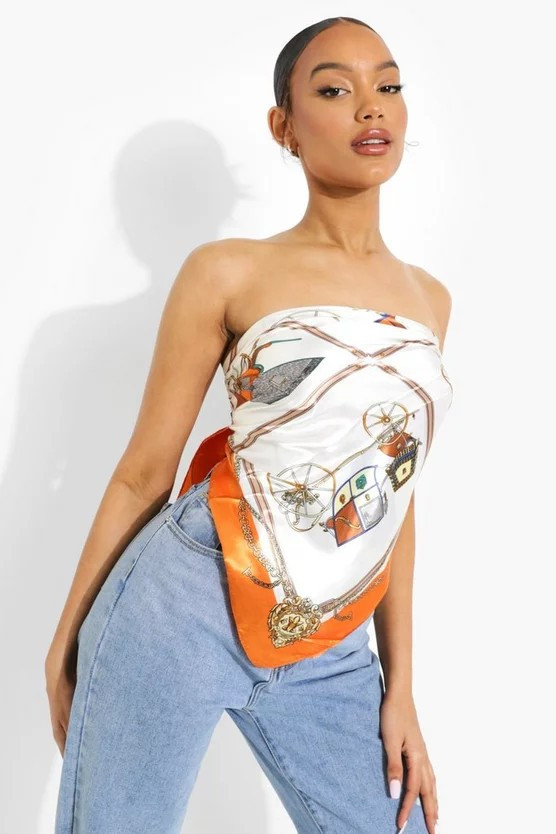 Silk Scarf Top | Boohoo.com (US & CA)
