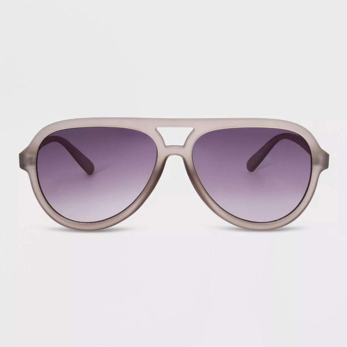 Women's Matte Plastic Aviator Sunglasses with Gradient Lenses - Universal Thread™ Dark Taupe | Target