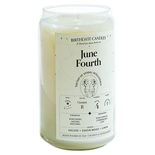 Amazon.com: Birthdate Candles, June 4 - Gemini Zodiac Scented Candles Birthday Gift - Orchid, San... | Amazon (US)