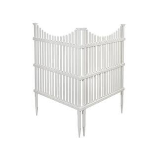 Enclo Privacy Screens 4 ft. H x 3 ft. W White Vinyl Huntersville Privacy Screen (2-Pack) ZP19036 ... | The Home Depot