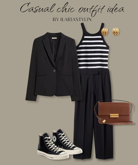 CASUAL CHIC OUTFIT IDEA 🤍

fashion inspo, spring outfit, spring fashion, spring style, outfit idea, outfit inspo, casual chic outfit, casual chic ootd, classic chic outfit, classic chic ootd, black jacket, black blazer, tank top, striped top, black top, black pants, dress pants, converse chuck 70, black converse, tan bag, crossbody bag, shoulder bag, h&m, style inspo, women fashion

#LTKSeasonal #LTKstyletip #LTKworkwear