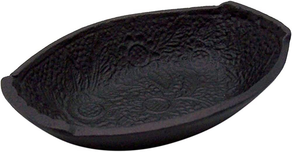 47th & Main Durable Black Cast Iron Bowl, Medium, Ornate Oval | Amazon (US)