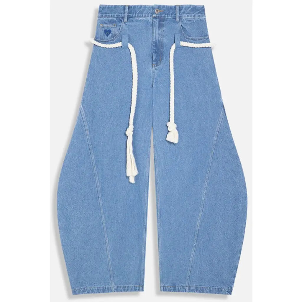 AELFRIC EDEN Super Baggy Barrel Jeans in Light Blue at Nordstrom, Size X-Small | Nordstrom