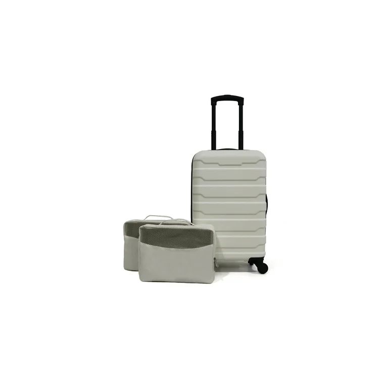 Protege 1 Piece 20" Hardside Carry-on ABS Luggage with 2 Packing Cubes; White - Walmart.com | Walmart (US)