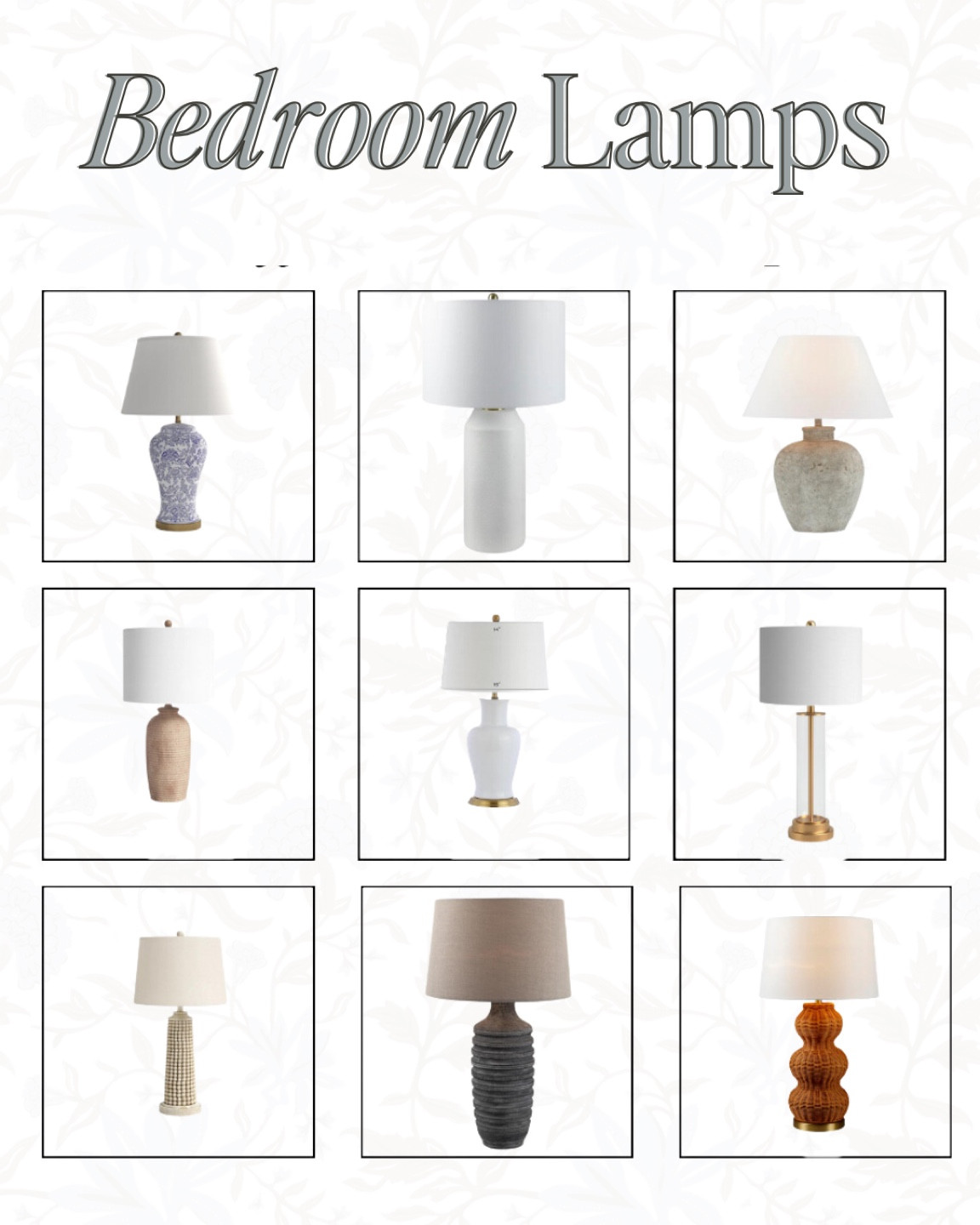 Table Lamps great for a nightstand! Affordable options!