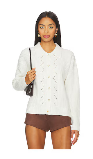Olivia Pointelle Polo in Ivory | Revolve Clothing (Global)