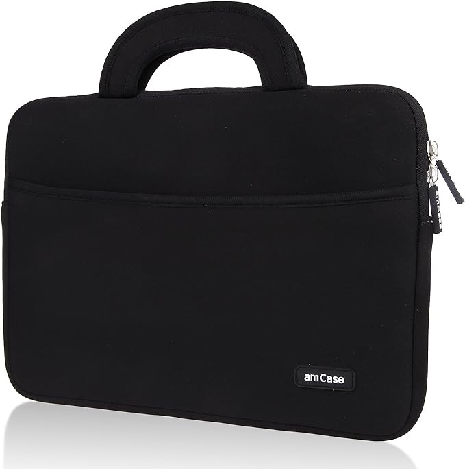 amCase Chromebook Case-11.6 to 12 inch Neoprene Travel Sleeve with Handle-Black | Amazon (US)