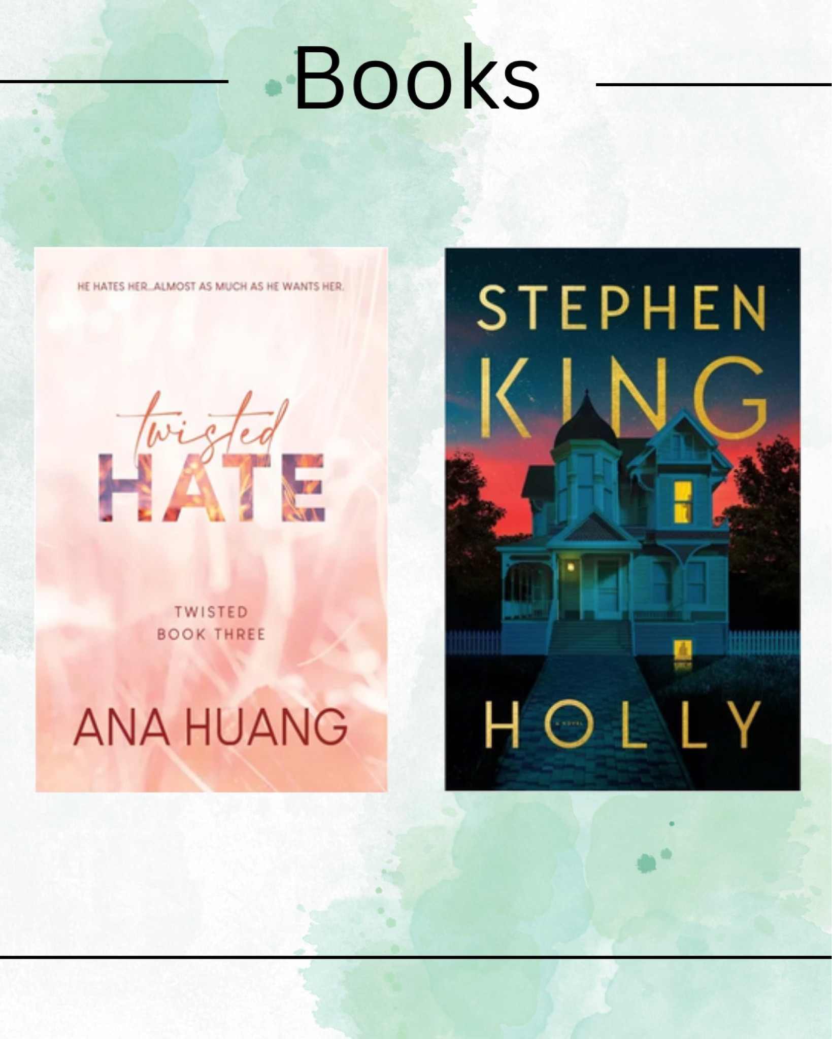 If you love books then check out these trending books at Target.

Books, book, fiction books, booktok, book lover, novel, Christmas gift, gift idea, gift guide, twisted hate, ana huang, Stephen king, Holly

#books 

#LTKSeasonal #LTKhome #LTKU