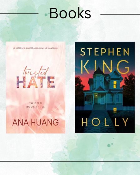 If you love books then check out these trending books at Target.

Books, book, fiction books, booktok, book lover, novel, Christmas gift, gift idea, gift guide, twisted hate, ana huang, Stephen king, Holly

#books 

#LTKSeasonal #LTKhome #LTKU