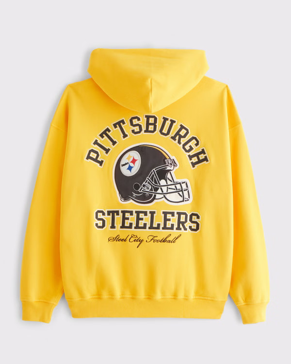 Men's Pittsburgh Steelers Graphic Popover Hoodie | Men's Tops | Abercrombie.com | Abercrombie & Fitch (US)