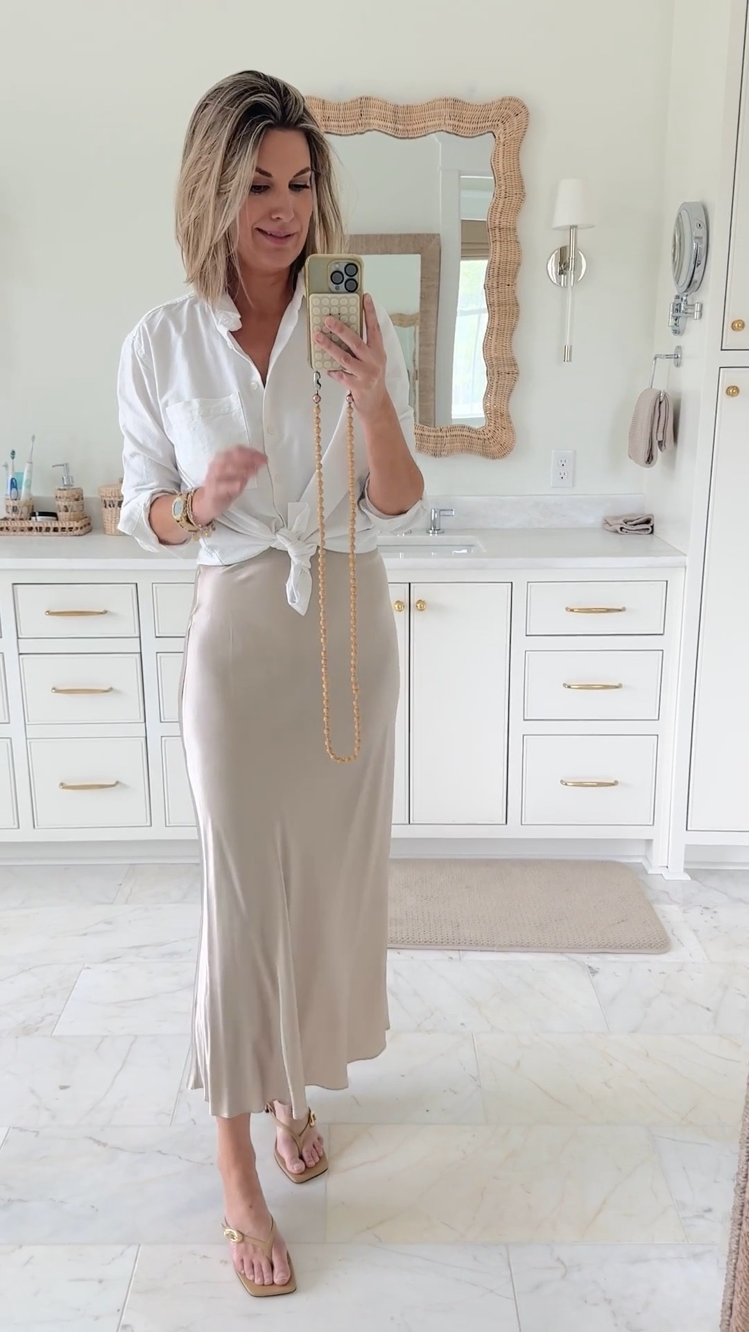 Obsessed with this silk skirt.  Makes such a statement with low effort.  Great for a vacation outfit or for a spring event like a shower or graduation. 

#LTKootd #LTKTravel #LTKOver40