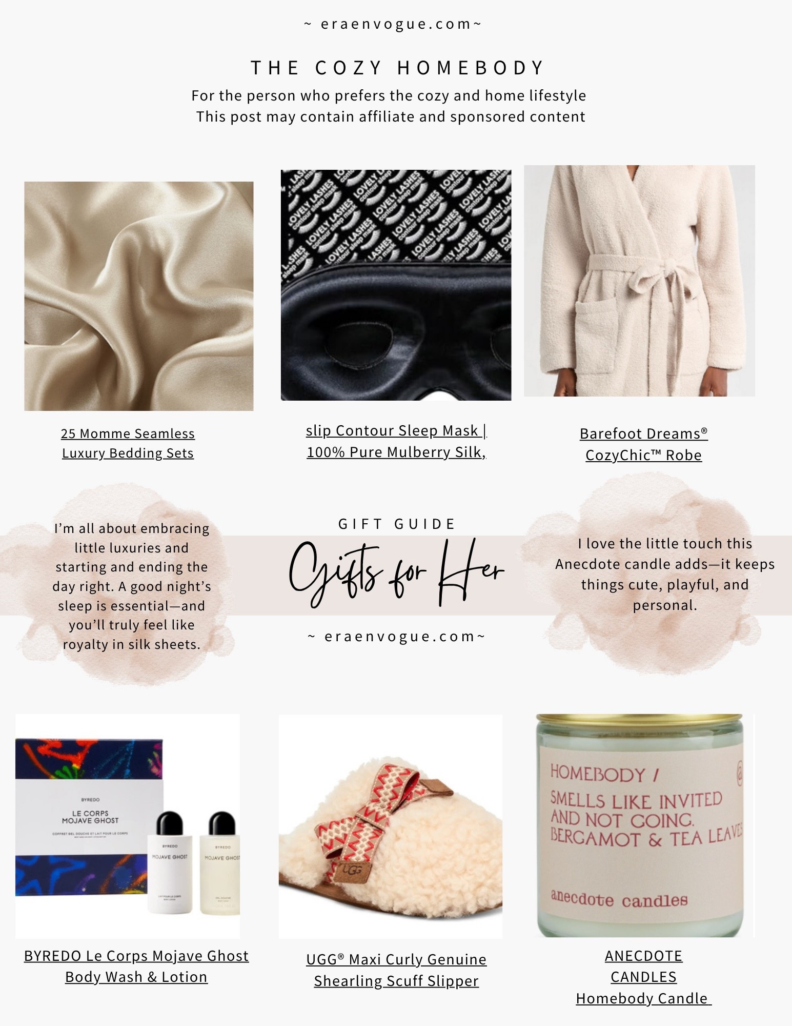 The Ultimate Luxe Gifts for the Homebody
: Perfect for cozy nights in, these indulgent gifts—from plush loungewear to decadent self-care essentials—are ideal for anyone who loves comfort with a touch of luxe.
SEO Keywords: homebody gifts, cozy holiday gifts, luxury loungewear, self-care gifts, indulgent gifts, holiday gift guide
: #LuxuryLifestyle #CozyVibes #HomebodyGifts #HolidayGiftGuide #LoungewearGoals #SelfCareSeason #GiftGuide2025 #IndulgentGifts #LuxuryGifts #CozyChic

#LTKHoliday #LTKCyberWeek #LTKGiftGuide