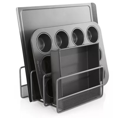 ORG Vertical Mesh Organizer Rack in Brushed Silver | Bed Bath & Beyond