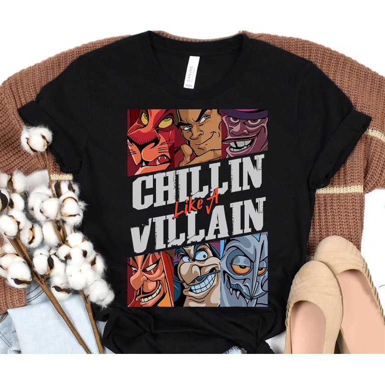 Disney Villains Chillin Like A Villain Group Portrait , Disney Family Matching Shirt, Disneyland ... | Walmart (US)
