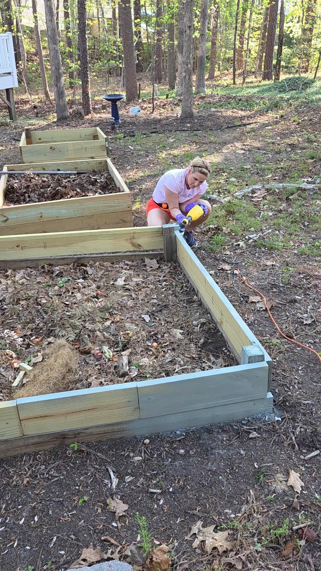Side yard makeover part 2 or 3 🤔Raised garden beds getting a makeover Paint sprayer saved HOURS OF TIME planters and hydrangeas aka part 4 ish coming soonThis was a great workout crouching for 2 hours 

#LTKdayinmylife #LTKHome #LTKActive