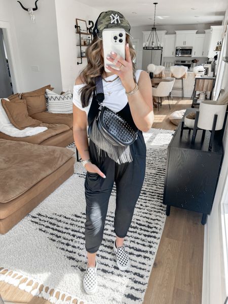 Comfy Outfit 🖤

Top — small
Jumpsuit — small

casual outfit | casual style | black and white outfit | platform checkered vans slip on sneakers outfit | black belt bag outfit | running errands outfit | white ots top outfit | white off the shoulder top | camo baseball hat outfit | comfy outfit 



#LTKFindsUnder100 #LTKShoeCrush #LTKFindsUnder50