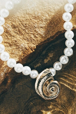 Seashell Pendant Pearl Necklace | Anthropologie (US)