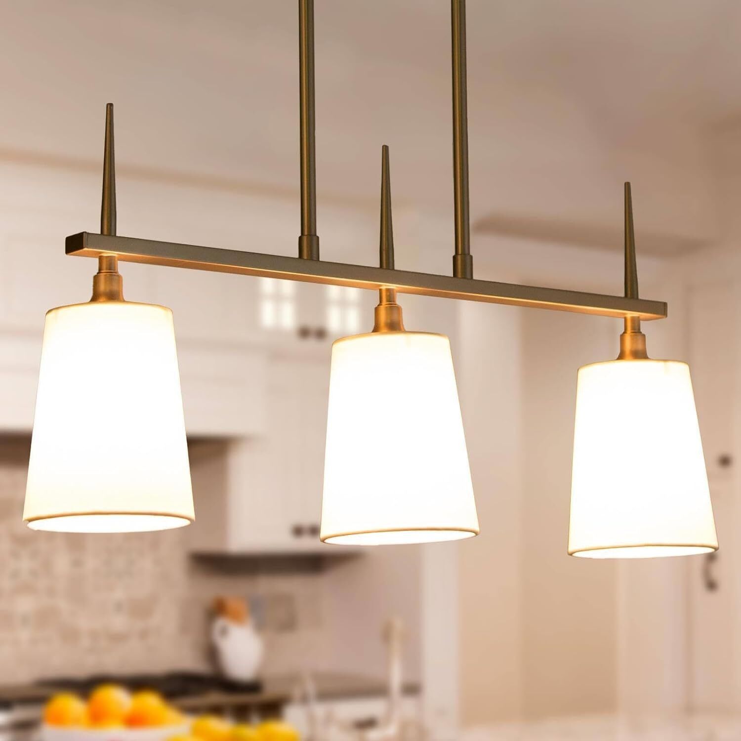 Gold Pendant Lighting for Kitchen Island, 3-Light Modern Farmhouse Linear  | eBay | eBay US