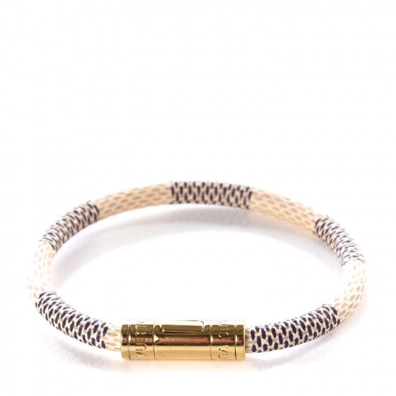 LOUIS VUITTON Damier Azur Keep It Bracelet 17 | Fashionphile