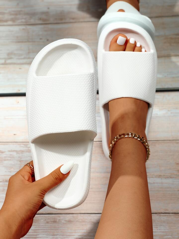 Women's Fashionable Minimalist Open Toe Slides | SHEIN