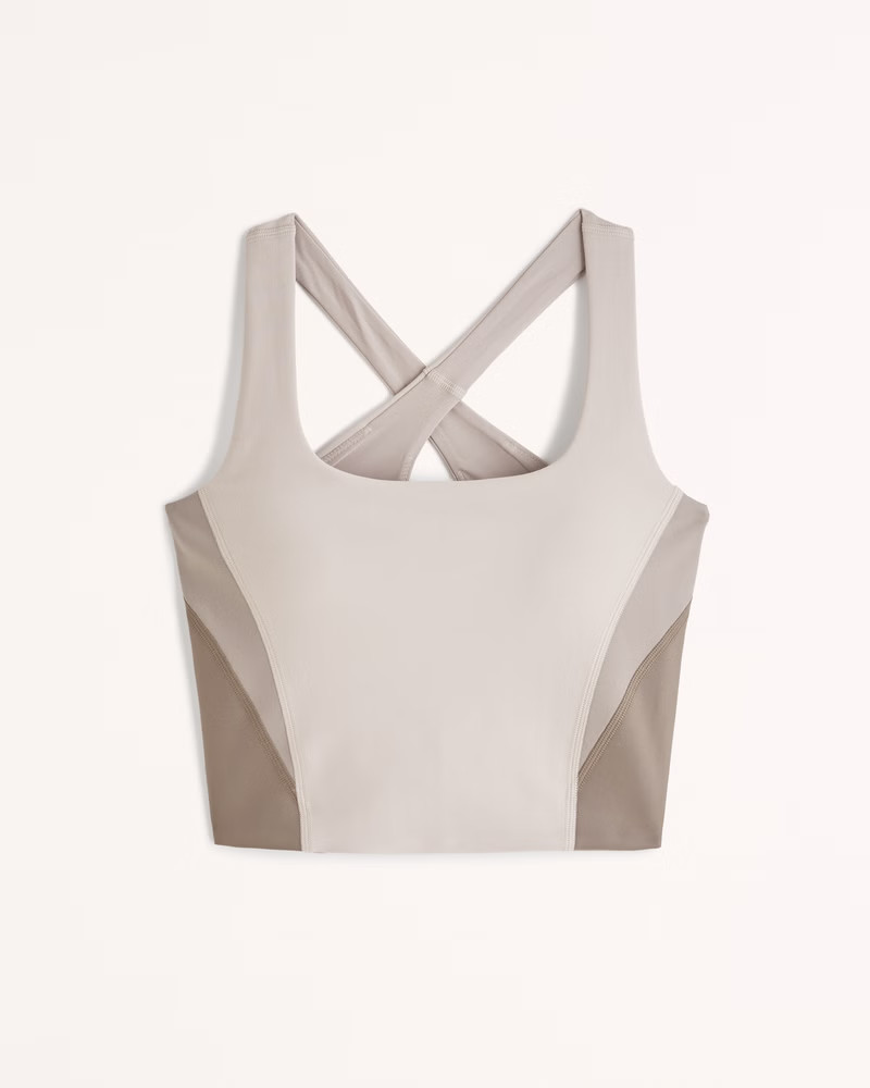 YPB sculptLUX Cross-Back Slim Tank | Abercrombie & Fitch (US)