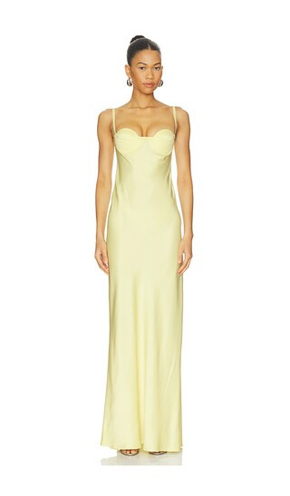 Anna October Levi Maxi Dress in Yellow. - size M | Revolve Clothing (Global)