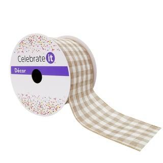 2.5" Gingham Wired Ribbon by Celebrate It™ Décor | Michaels Stores