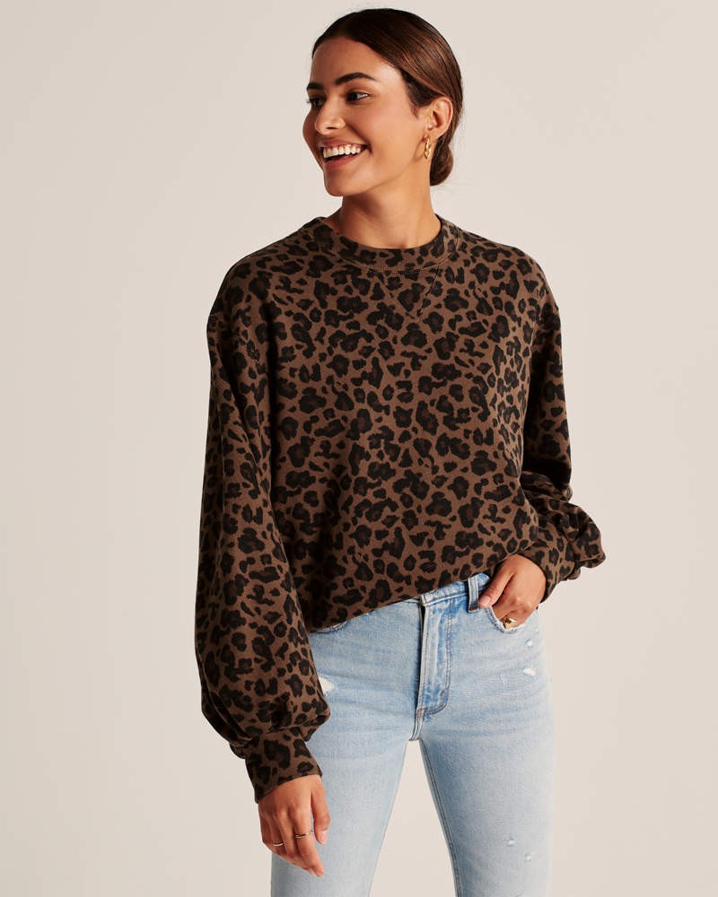 Oversized Crew Sweatshirt | Abercrombie & Fitch (US)