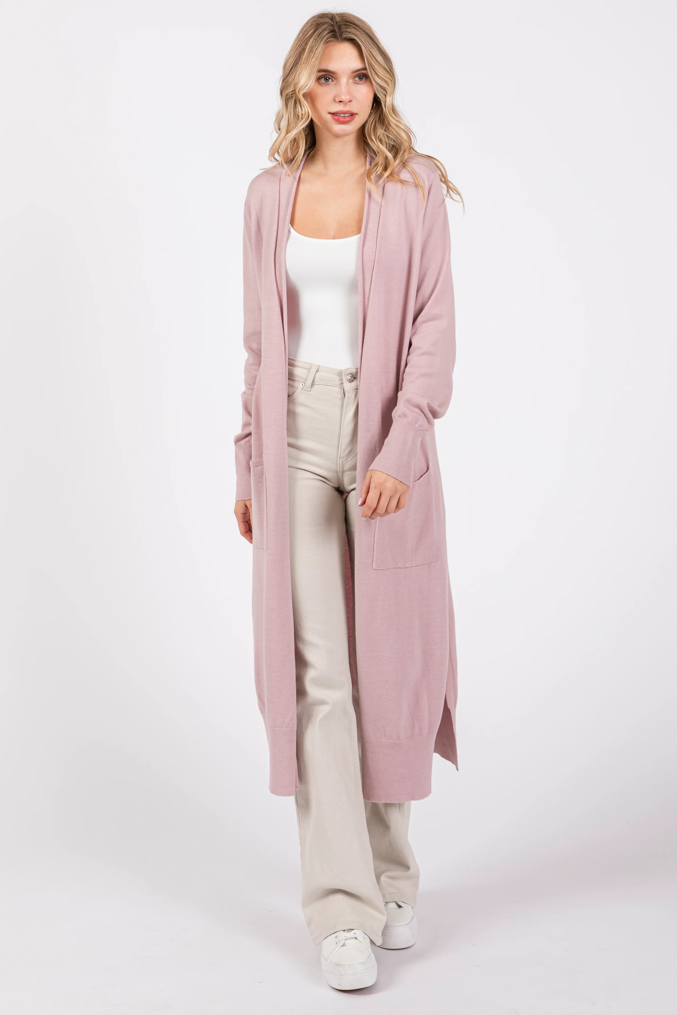 Light Pink Long Cardigan | PinkBlush Maternity