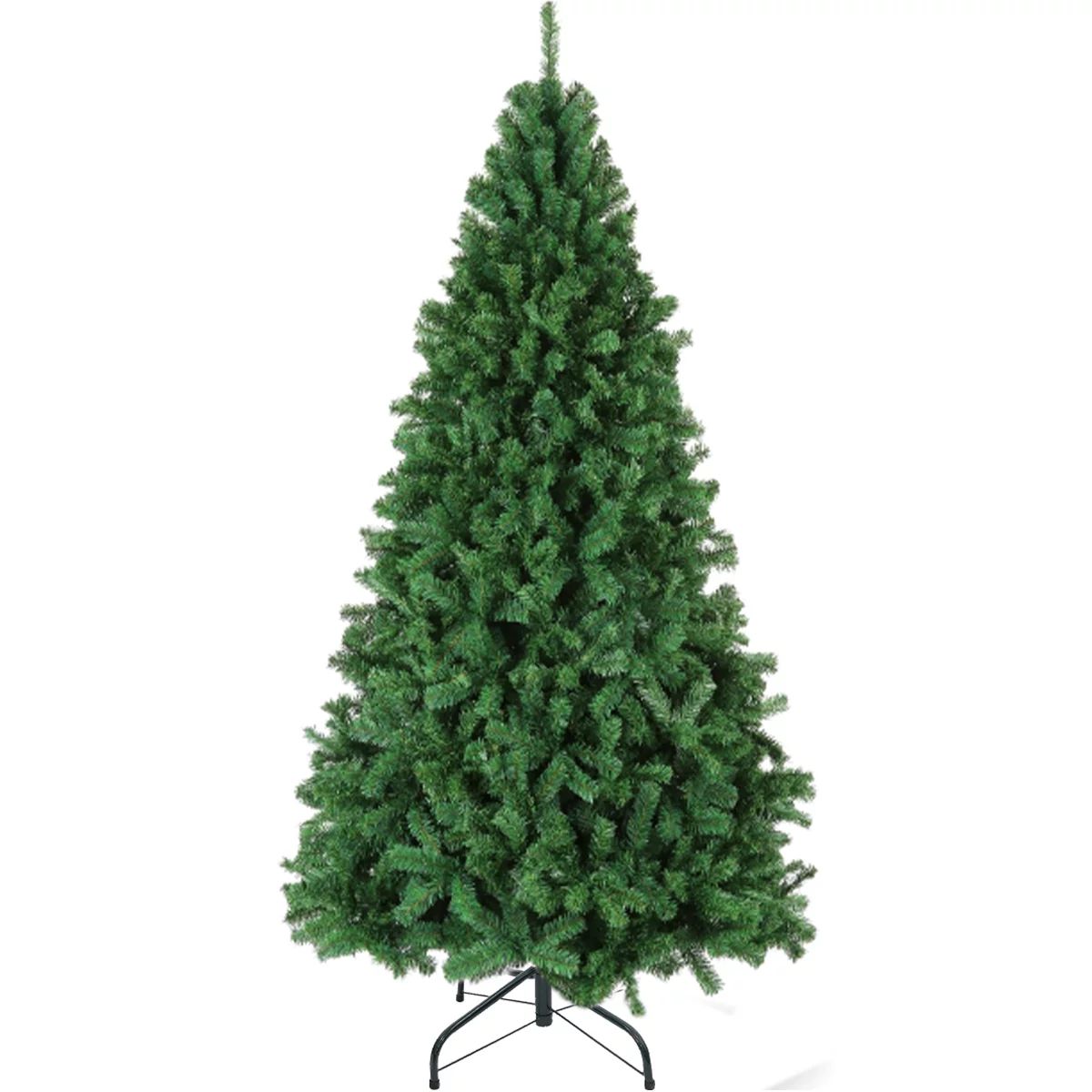 Vebreda 6ft Premium Christmas Tree, Pine Hinged Artificial Holiday Tree w/ 1000 Tips, Metal Base ... | Walmart (US)