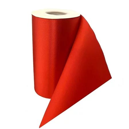 Grand Opening Red Satin Ribbon - 6 x 25 Yards Double Wide Memorial Day 4th of July Christmas Wreath  | Walmart (US)