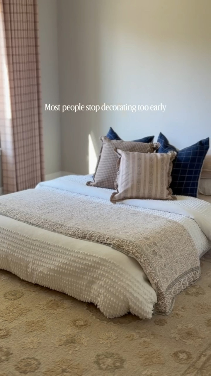 Most will stop decorating too early. Take this as your sign to not stop too soon! Add the textures, mix the patterns, and layer styles you love because you won’t regret it! The charm and character you can create is endless! 

#LTKHome