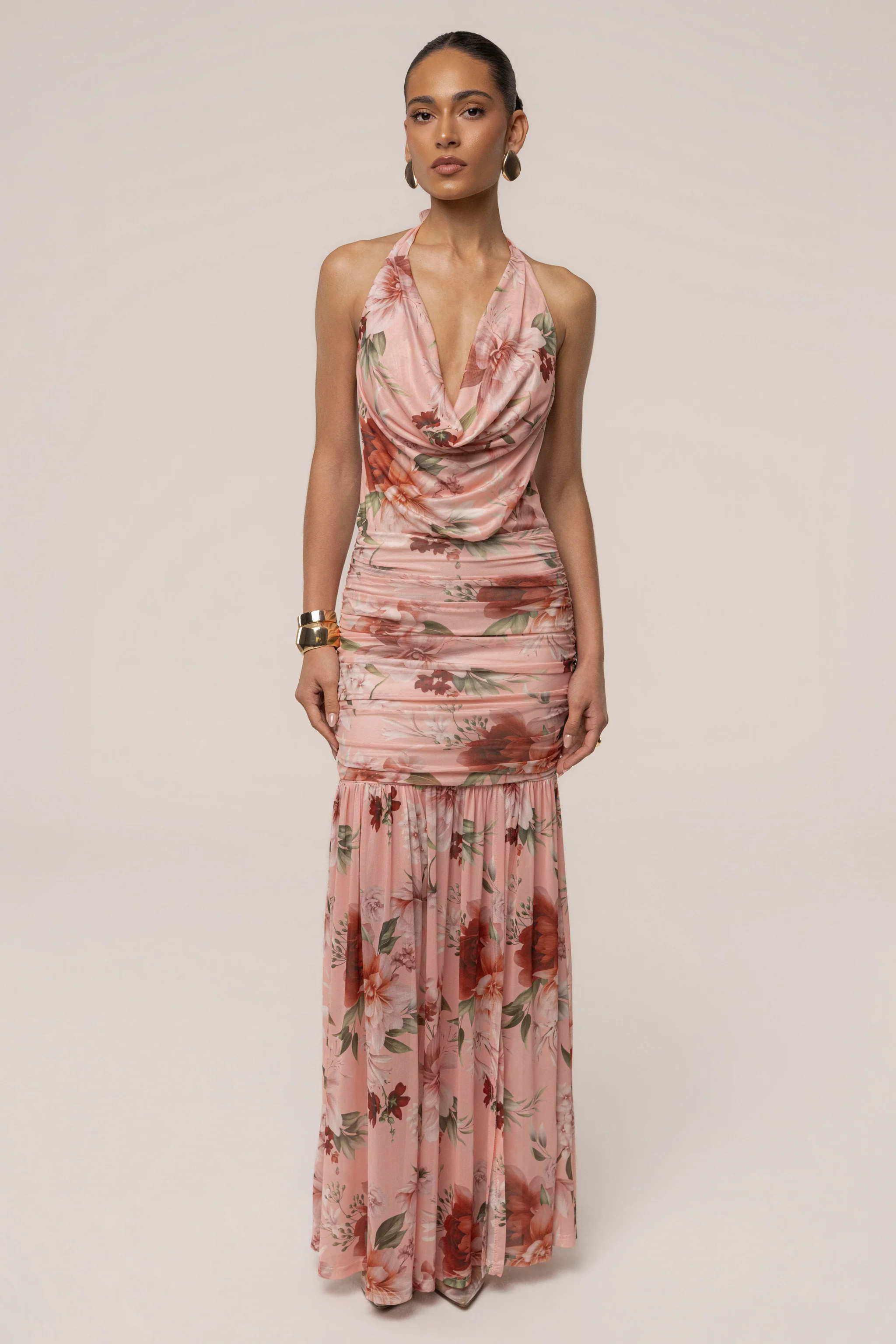 Pink Petals And Poetry Maxi Dress | JLUXLABEL US