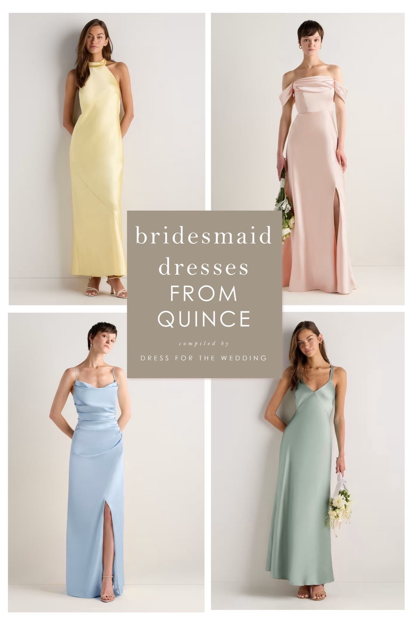 So excited for the new bridesmaid dress collection from @Quince  ! Four gorgeous stretch satin styles in beautiful colors like pink, yellow, black, and champagne with light and dark shades of blue and green. The best part is that these bridesmaid dresses are only $80! Amazing price and style for under $100!

#LTKgrwm #LTKWedding #LTKSeasonal

#LTKdayinmylife #LTKootd #LTKWedding