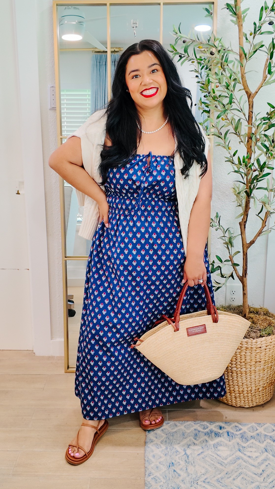 🌷This dress is from from @Target  and I’m wearing an American flag sweater thats perfect for the 4th of July draped over my shoulders from @Target ! This outfit feels so Americana I’m wearing a Large in both! #targetstyle

🌷My sandals are a new summer arrival @Macys  and I recently wore them on a two week trip to Mexico and I can confirm they are comfortable enough to walk over 10k steps daily! 

🌷My bag is from @SEZANE  and this is my second season wearing it. It’s held up great and is definitely one to add to your collection. It’s a splurge so I’ve linked some amazing alternatives. 

🌷Classic outfit, spring outfit, modest fashion, petite fashion, mid size fashion, how to style spring clothes for short girls, summer capsule wardrobe, summer outfits I’ve worn recently, Fourth of July outfits

#LTKootd #LTKMidsize #LTKOver40