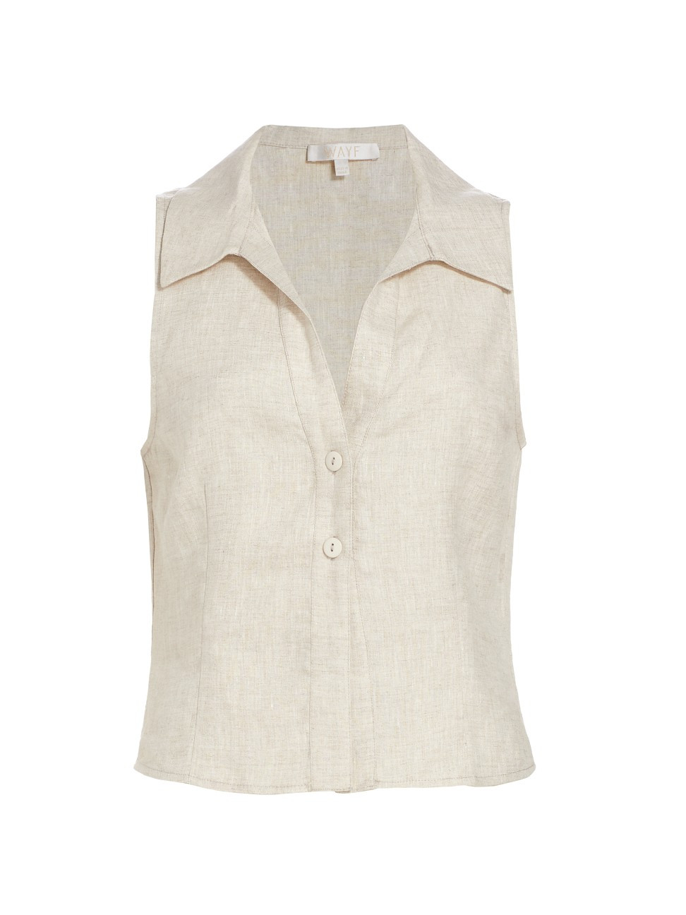 Women's Devin Sleeveless Linen Shirt - Natural - Size XS | Saks Fifth Avenue