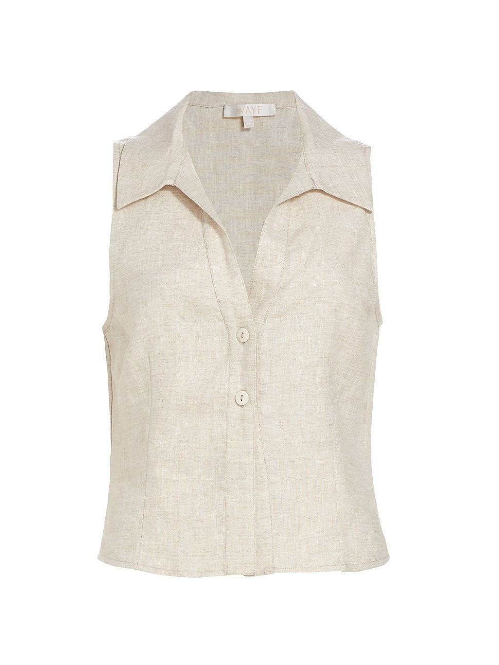 Women's Devin Sleeveless Linen Shirt - Natural - Size Medium | Saks Fifth Avenue