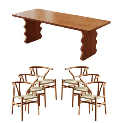 Solid wood dining table set | Wayfair North America