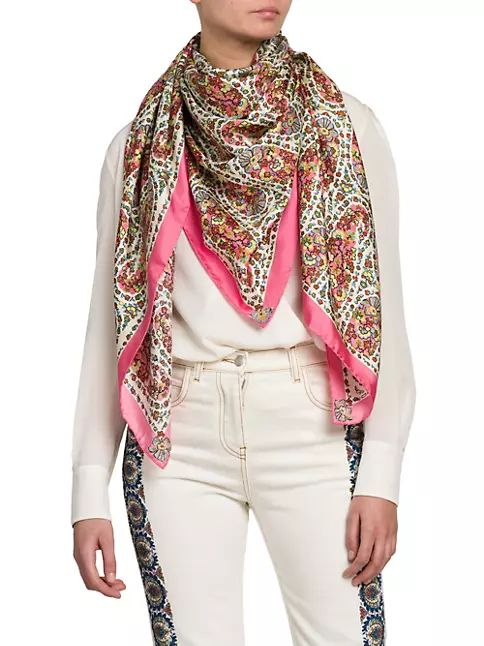 Etro Scialle Bombay Floral Paisley Silk Scarf | Saks Fifth Avenue