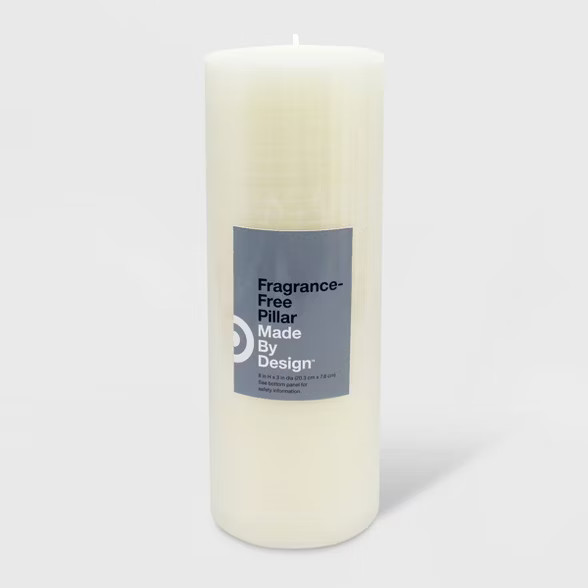 Unscented Pillar Candle Cream - Made By Design™ | Target
