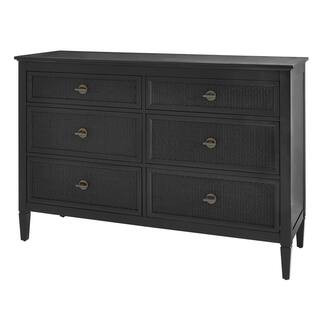 Home Decorators Collection Marsden Black 6-Drawer Cane Dresser (54 in W. X 36 in H.) 05.634-02 - ... | The Home Depot