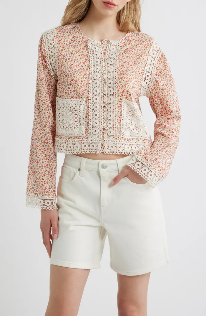 The Tory Crop Organic Cotton Voile Top | Nordstrom