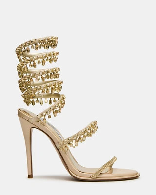 Steve Madden Women's Gorgina Strappy Heels - Champagne - Size 9.5 - Leather | Steve Madden (US)