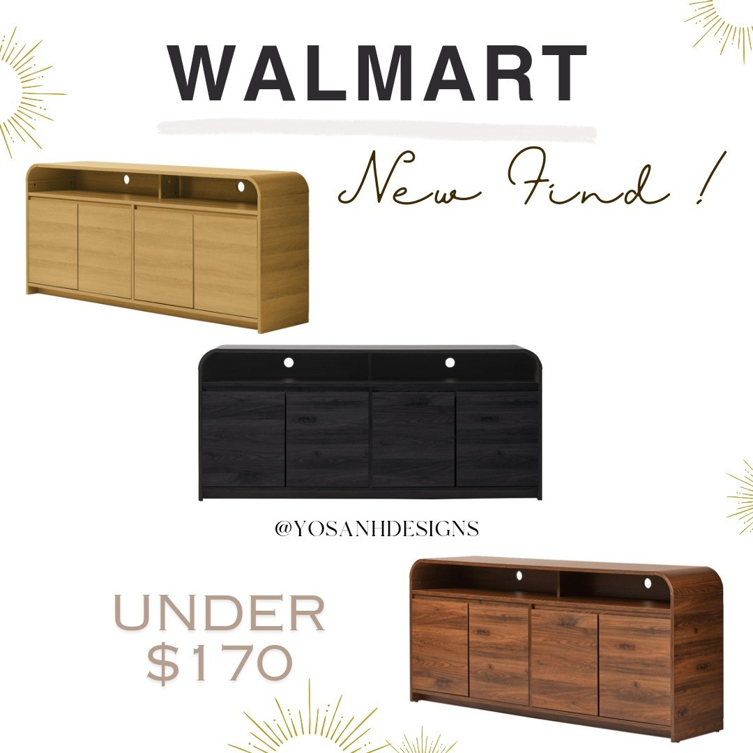 Walmart has been real easing budget friendly furniture that doesn't compromise on style. Check out this tv stand for example!  

#LTKHome #LTKSaleAlert #LTKFindsUnder100