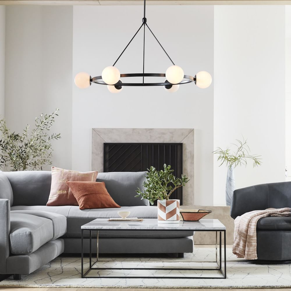 Hayes Round Light Chandelier (35"–47") | West Elm (US)