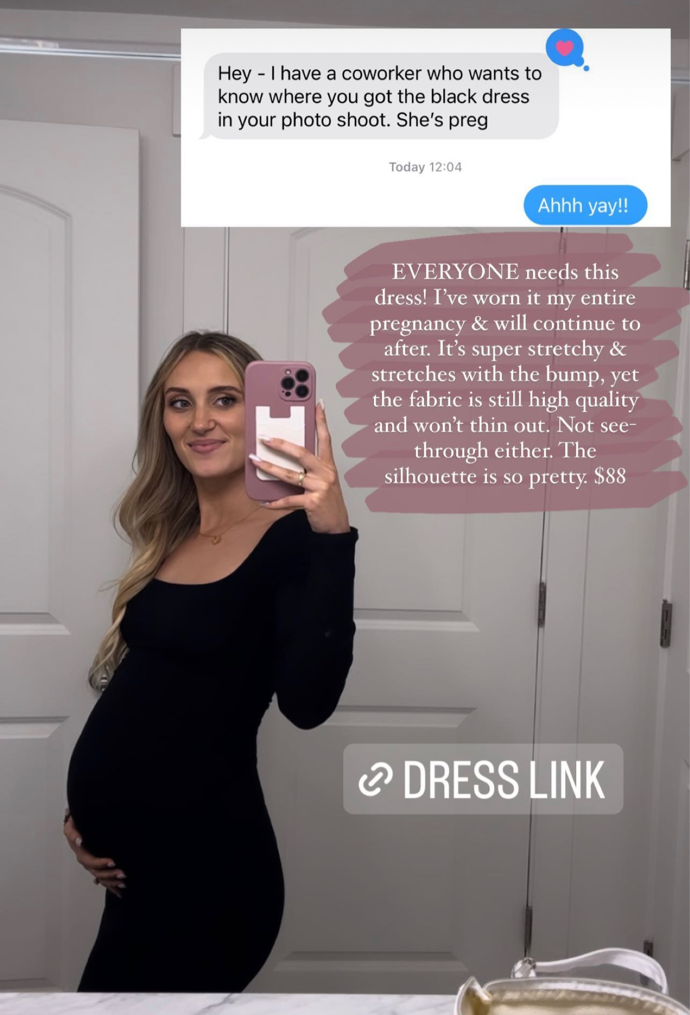 The most perfect, flattering, bump-friendly dress! I wore this for my gender reveal & maternity pictures. 🤰🏼✨

#LTKbump