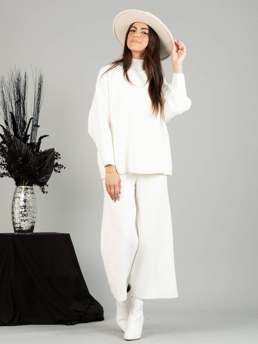 MERI SWEATER PANTS-WHITE | LUCCA COUTURE