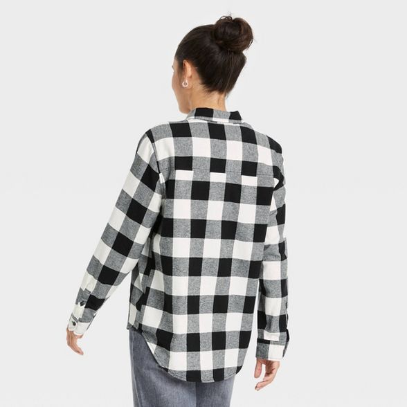 Women's Long Sleeve Flannel Button-Down Shirt - Universal Thread™ Plaid | Target